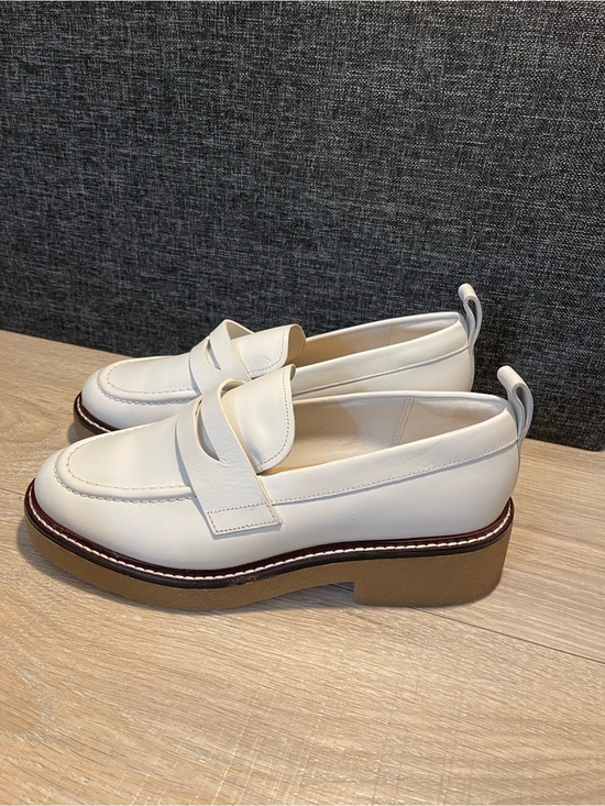Everlane Shoes - Everlane White Leather Platform Loafers